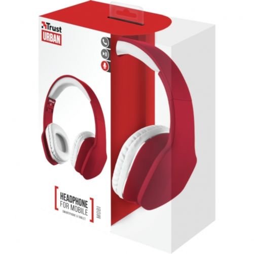 Casti Trust Mobi Headphone red 20114